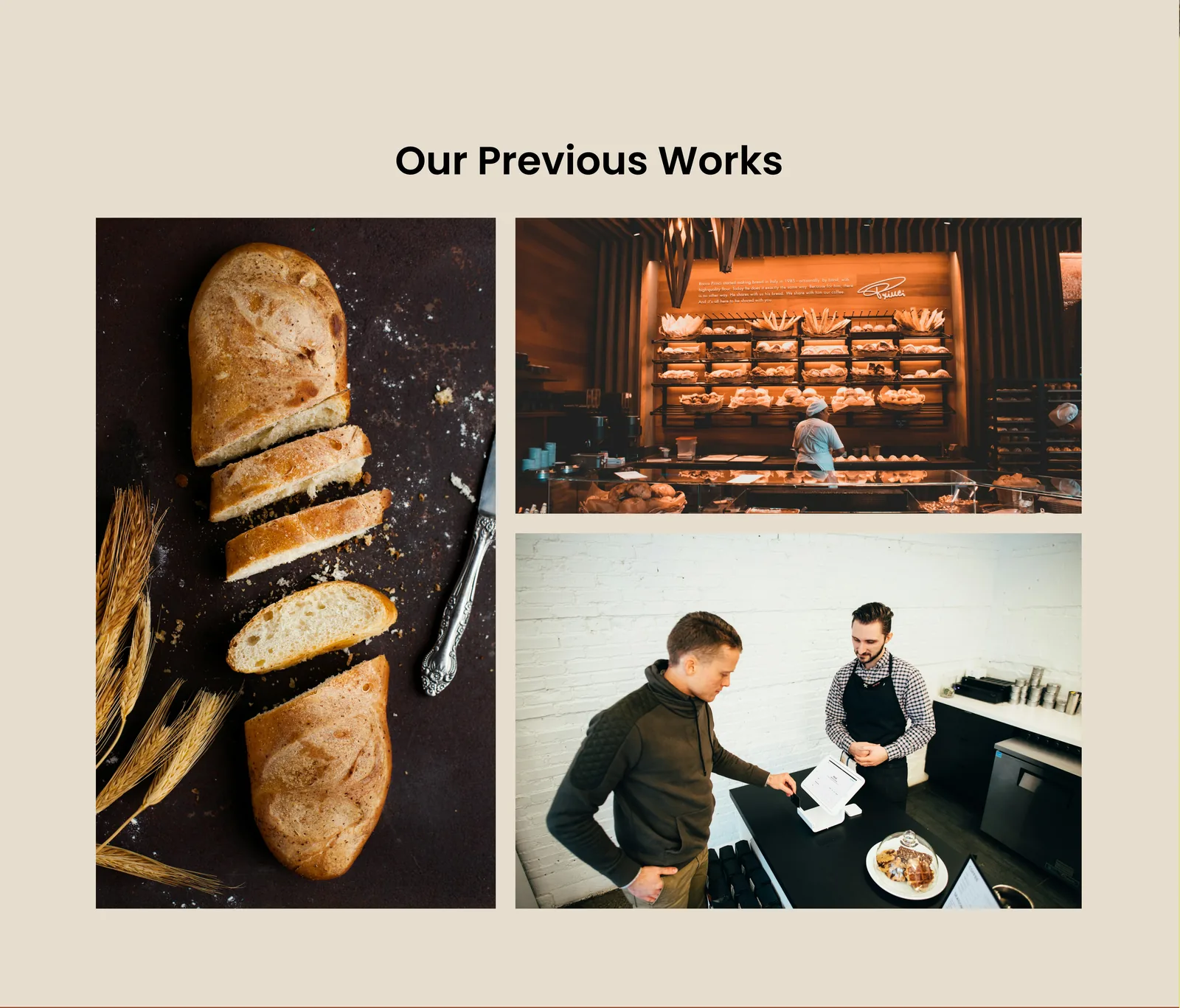 Our previous works: a gallery of bread and behind-the-scenes photos