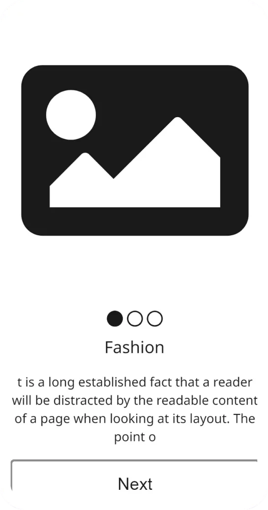 Onboarding wireframe