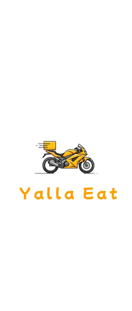 Splash screen with the Yalla Eat logo